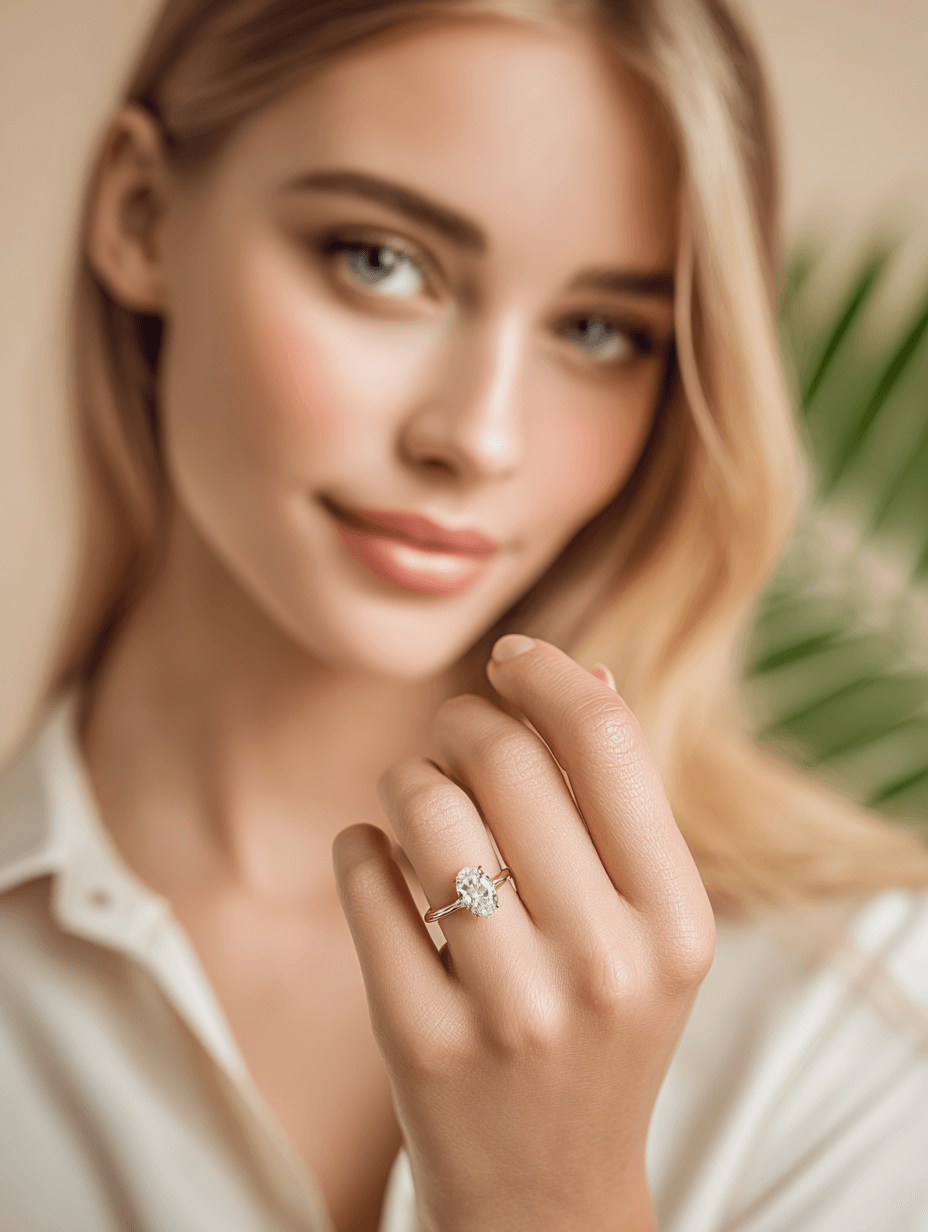Happy customers displaying rings from Olivia Green York