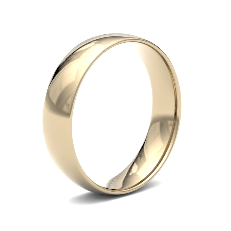 6mm Classic Court 9ct Yellow Gold Wedding Ring
