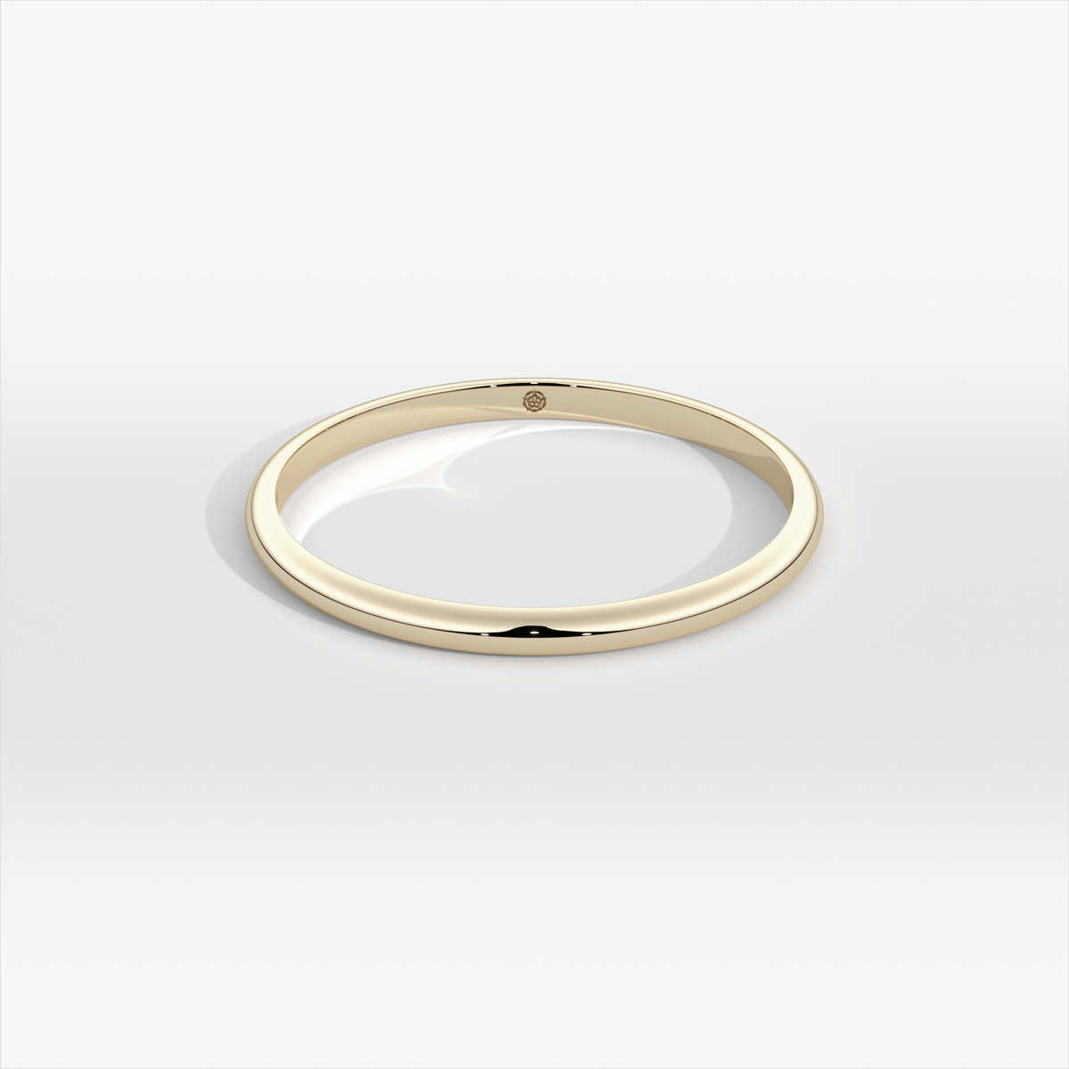 1.5mm D-Shape 9ct Yellow Gold Wedding Ring