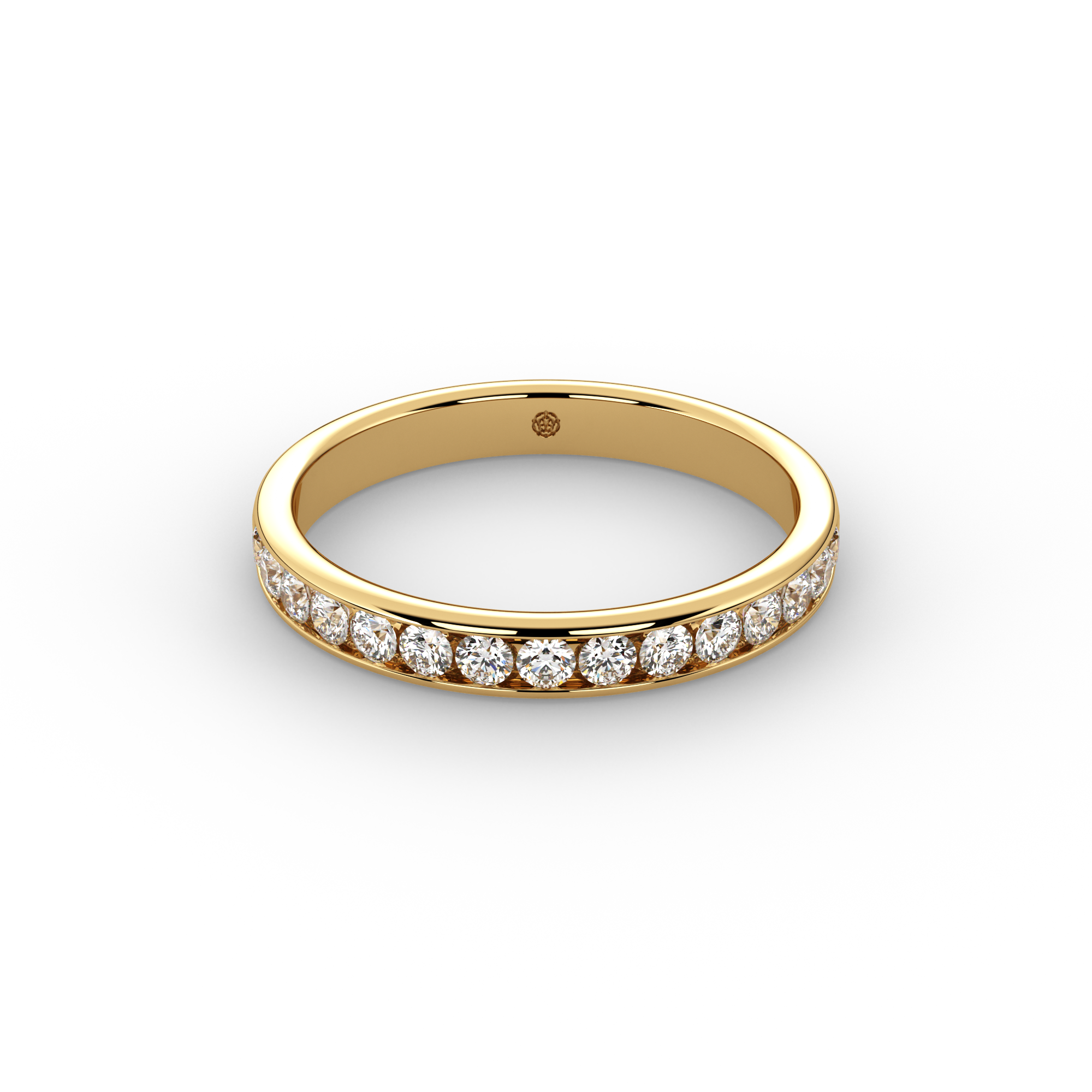 0.33ct Channel Half Set Diamond Ring Gold
