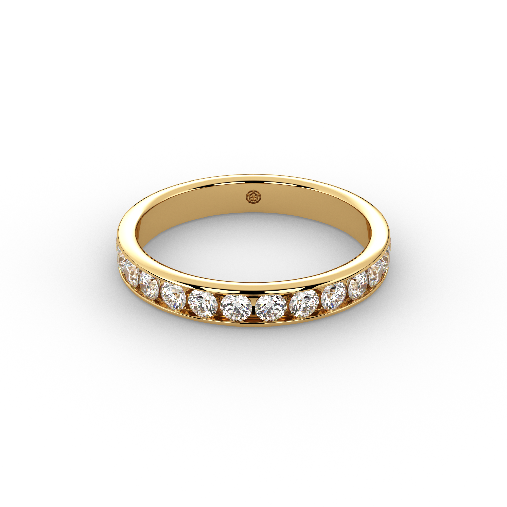 0.50ct Channel Half Set Diamond Ring Gold