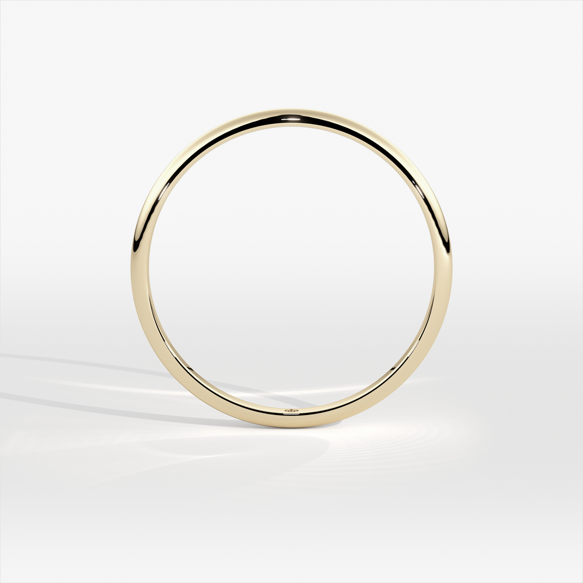 1.5mm D-Shape 9ct Yellow Gold Wedding Ring