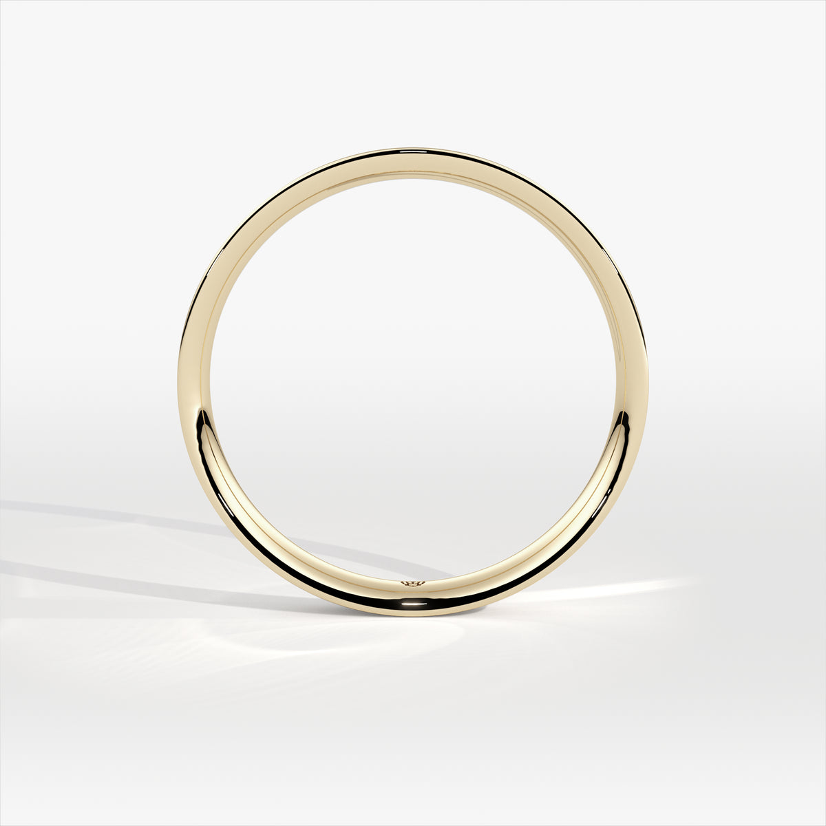 2.5mm Flat Court 9ct Yellow Gold Wedding Ring