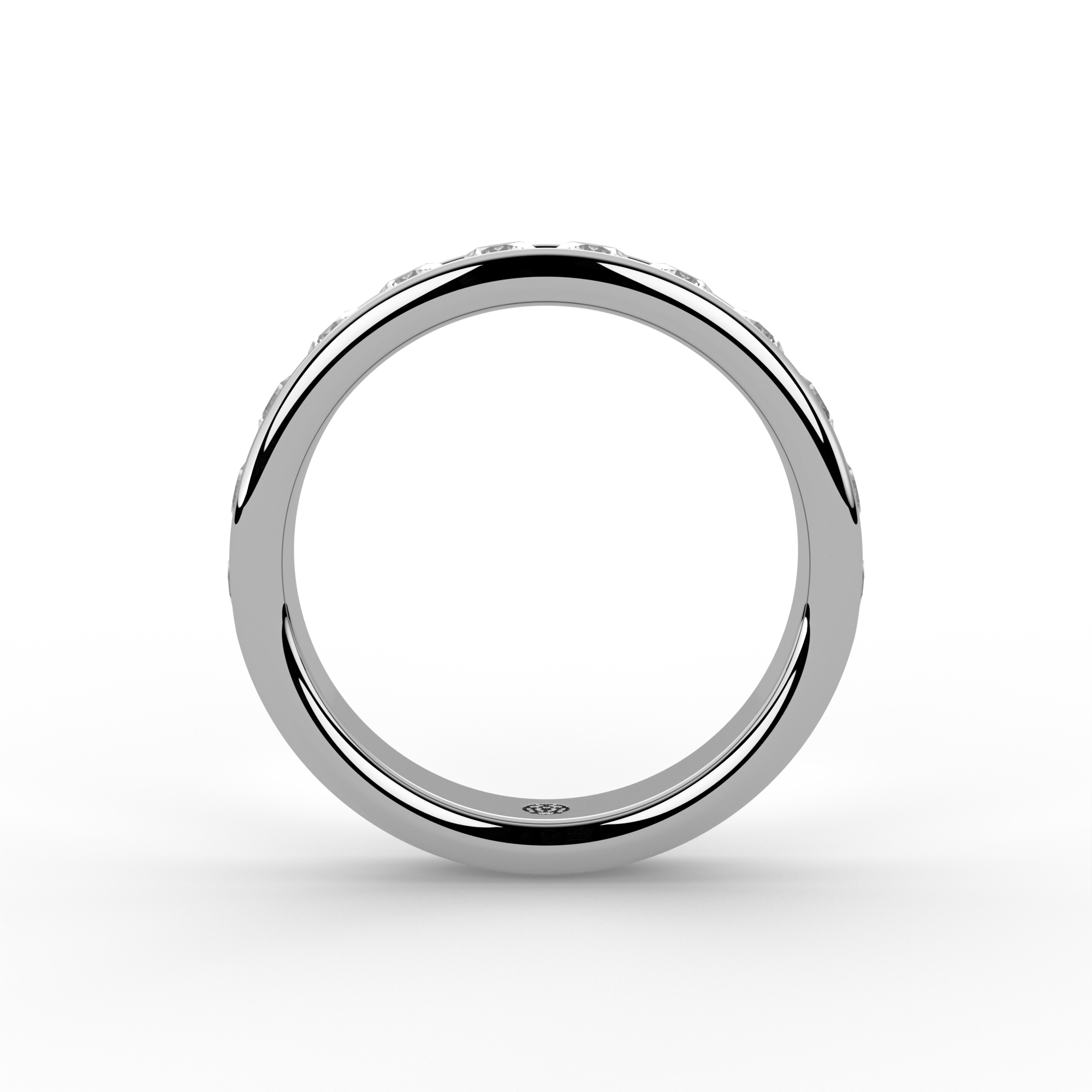 1.00ct Channel Half Set Platinum Diamond Ring