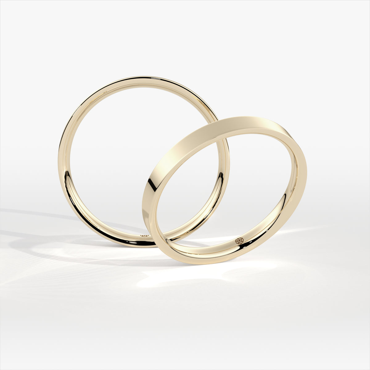 2.5mm Flat Court 9ct Yellow Gold Wedding Ring