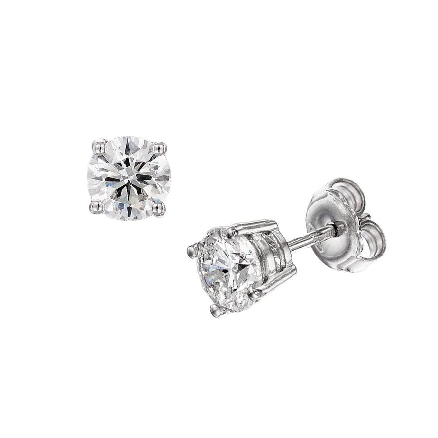 Adore Diamond Stud Earrings • Platinum