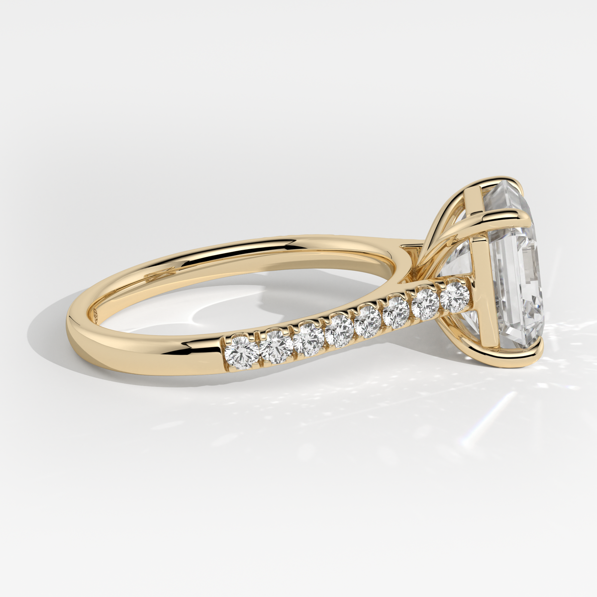 New-Aurora Asscher 3ct 18YG