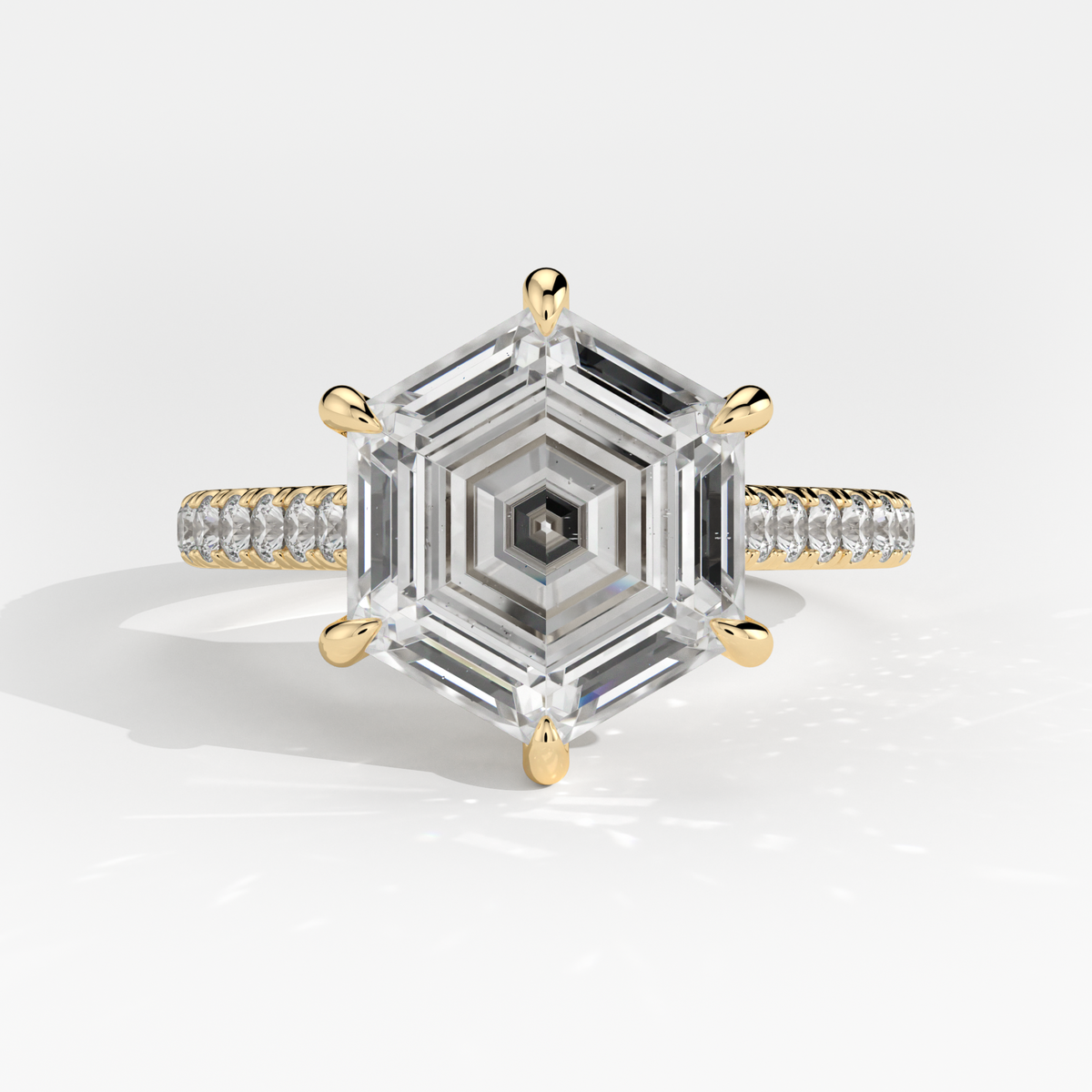 New-Aurora Hexagon 3ct 18YG