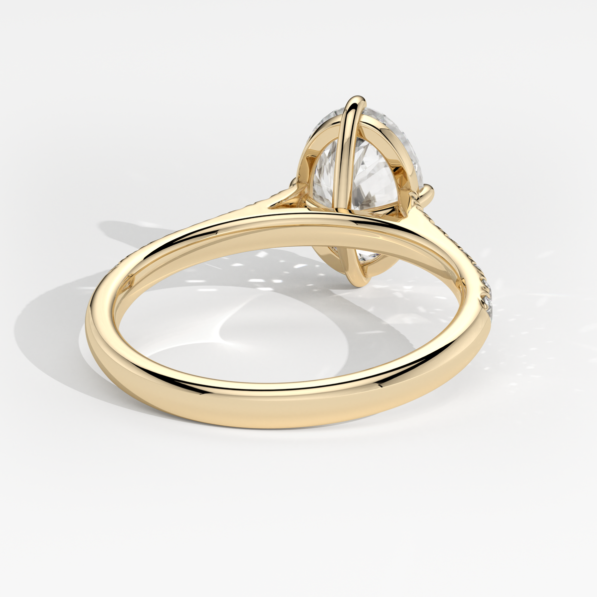 New-Aurora Oval Compass 2ct 18YG