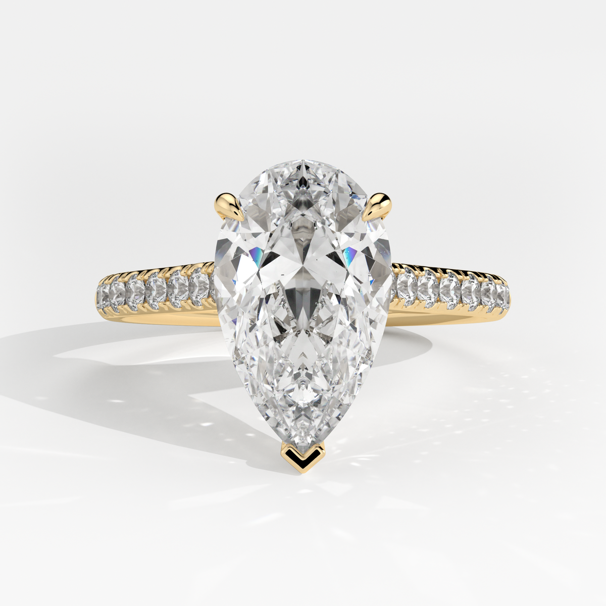New-Aurora Pear 2ct 18YG