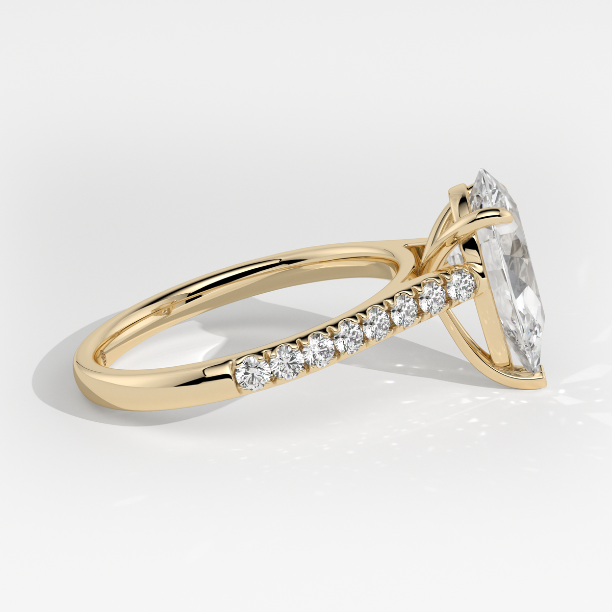New-Aurora Pear 2ct 18YG