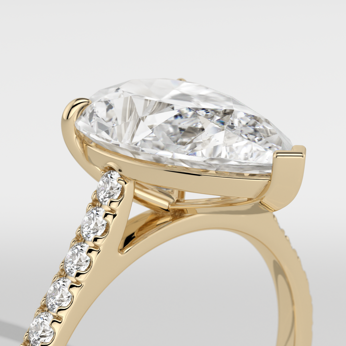 New-Aurora Pear 3ct 18YG
