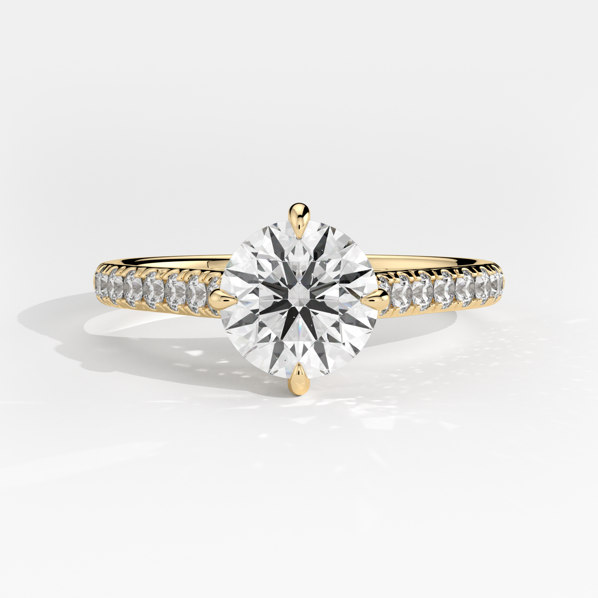 New-Aurora Round Compass 1ct 18YG