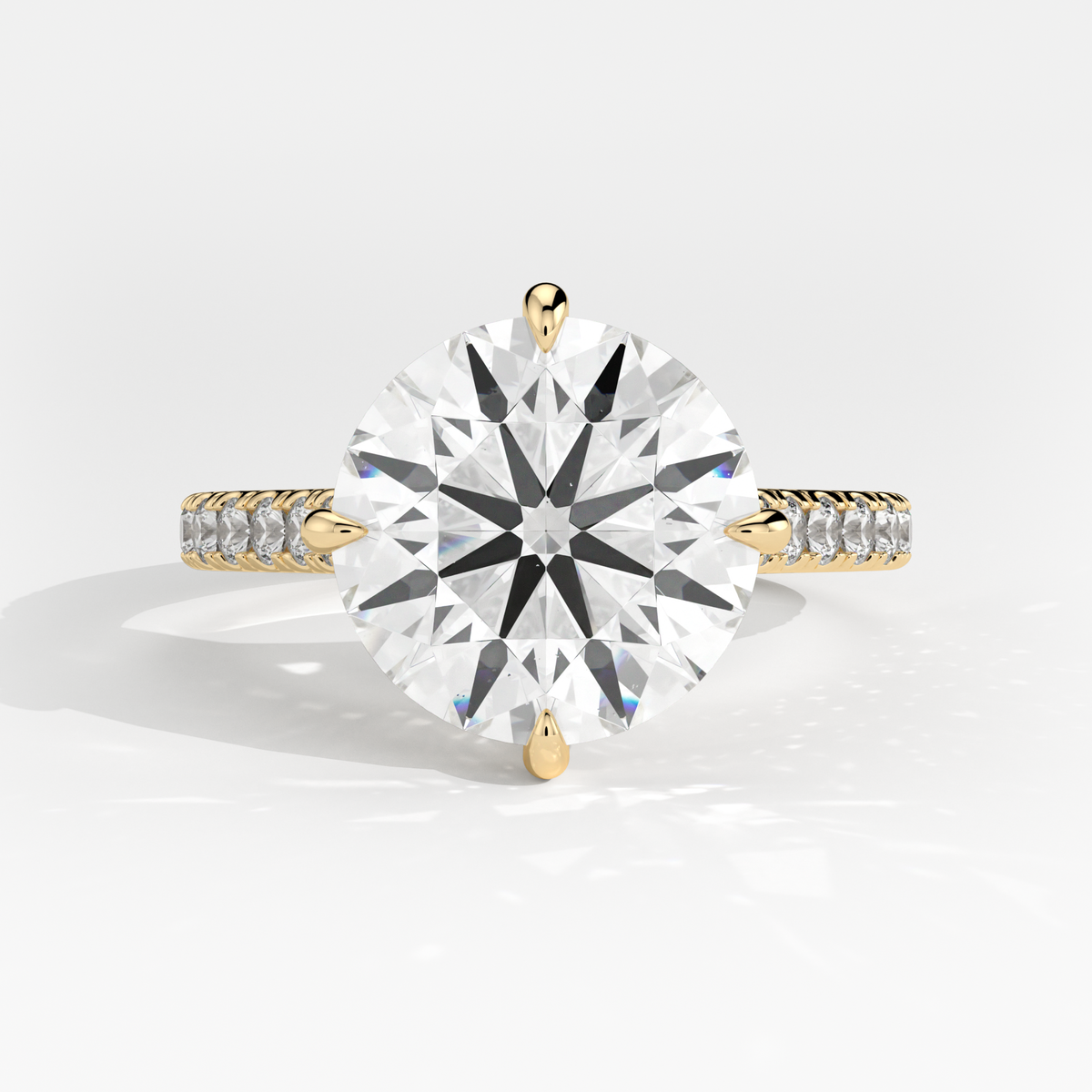 New-Aurora Round Compass 3ct 18YG