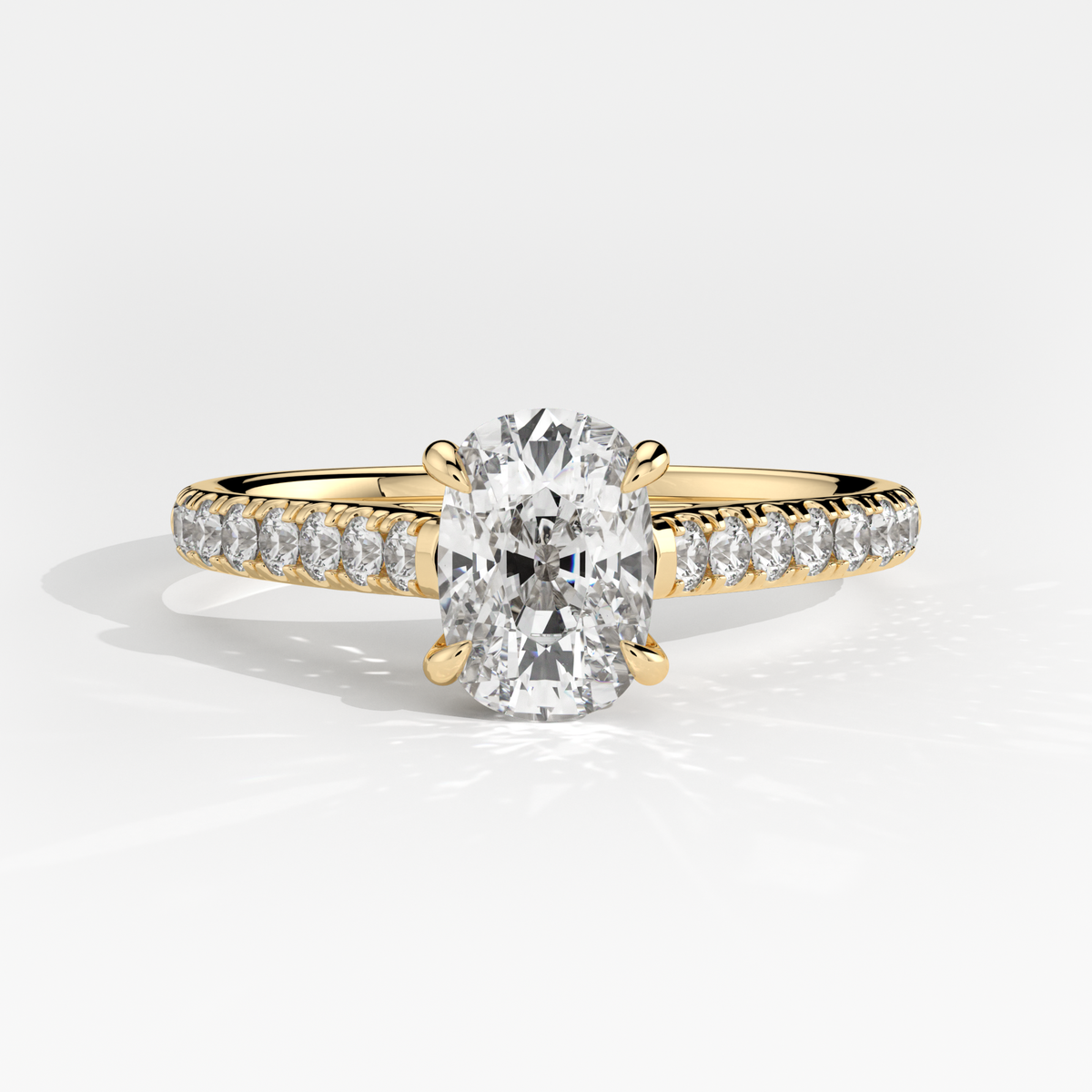 New-Aurora Cushion 1ct 18YG