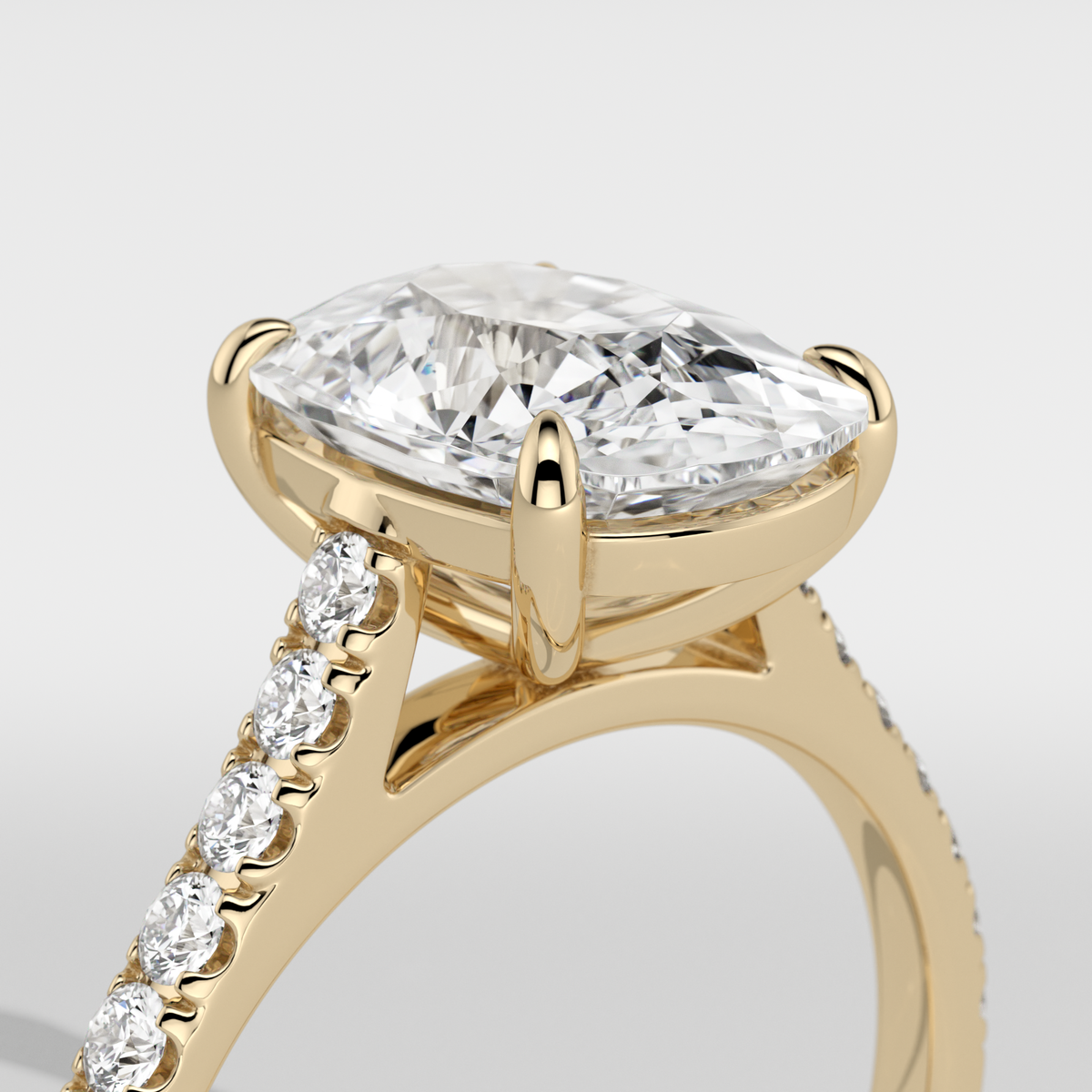 New-Aurora Cushion 3ct 18YG