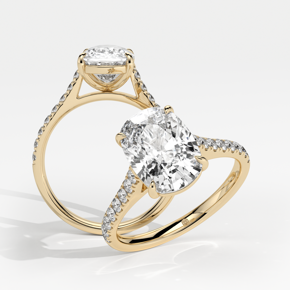 New-Aurora Cushion 3ct 18YG