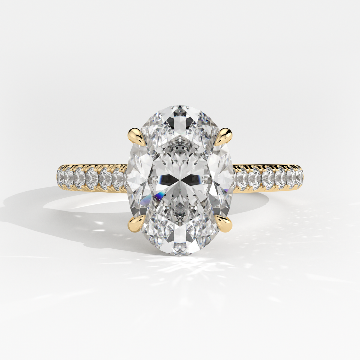 New-Aurora Oval 2ct 18YG