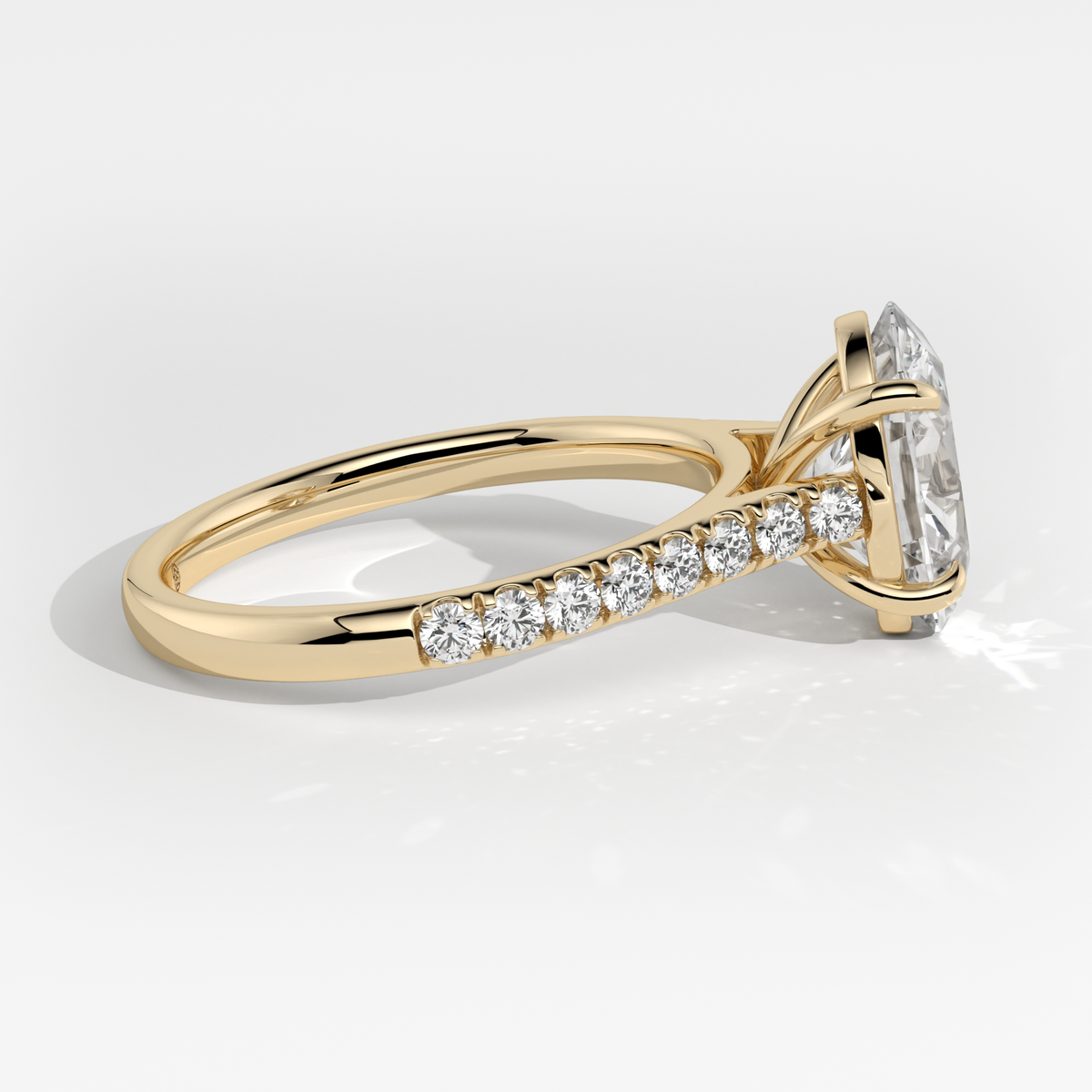 New-Aurora Oval 2ct 18YG