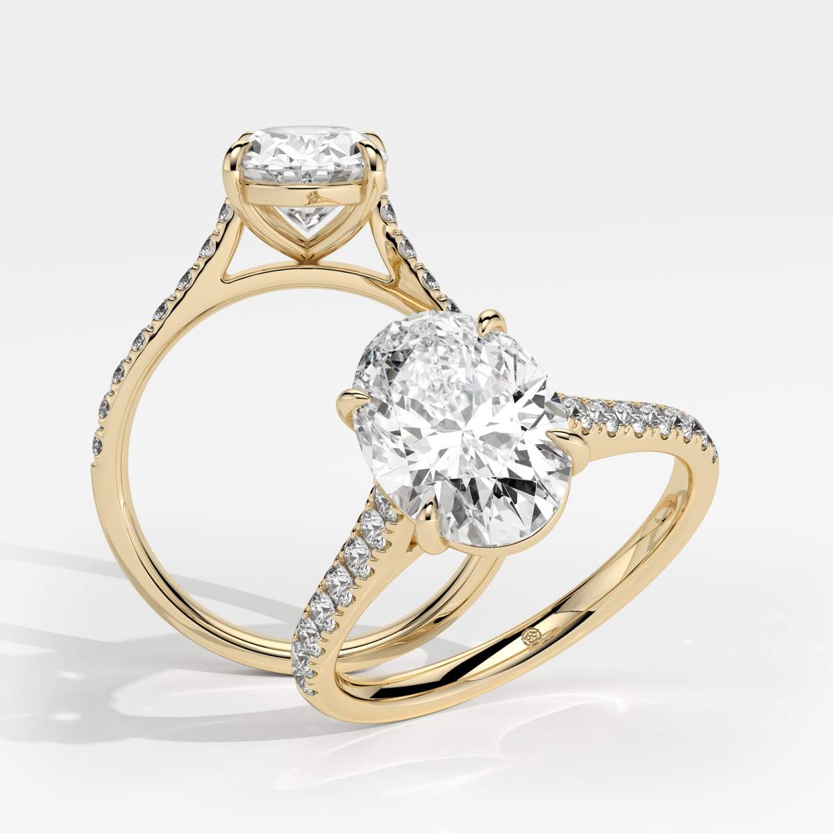 New-Aurora Oval 2ct 18YG