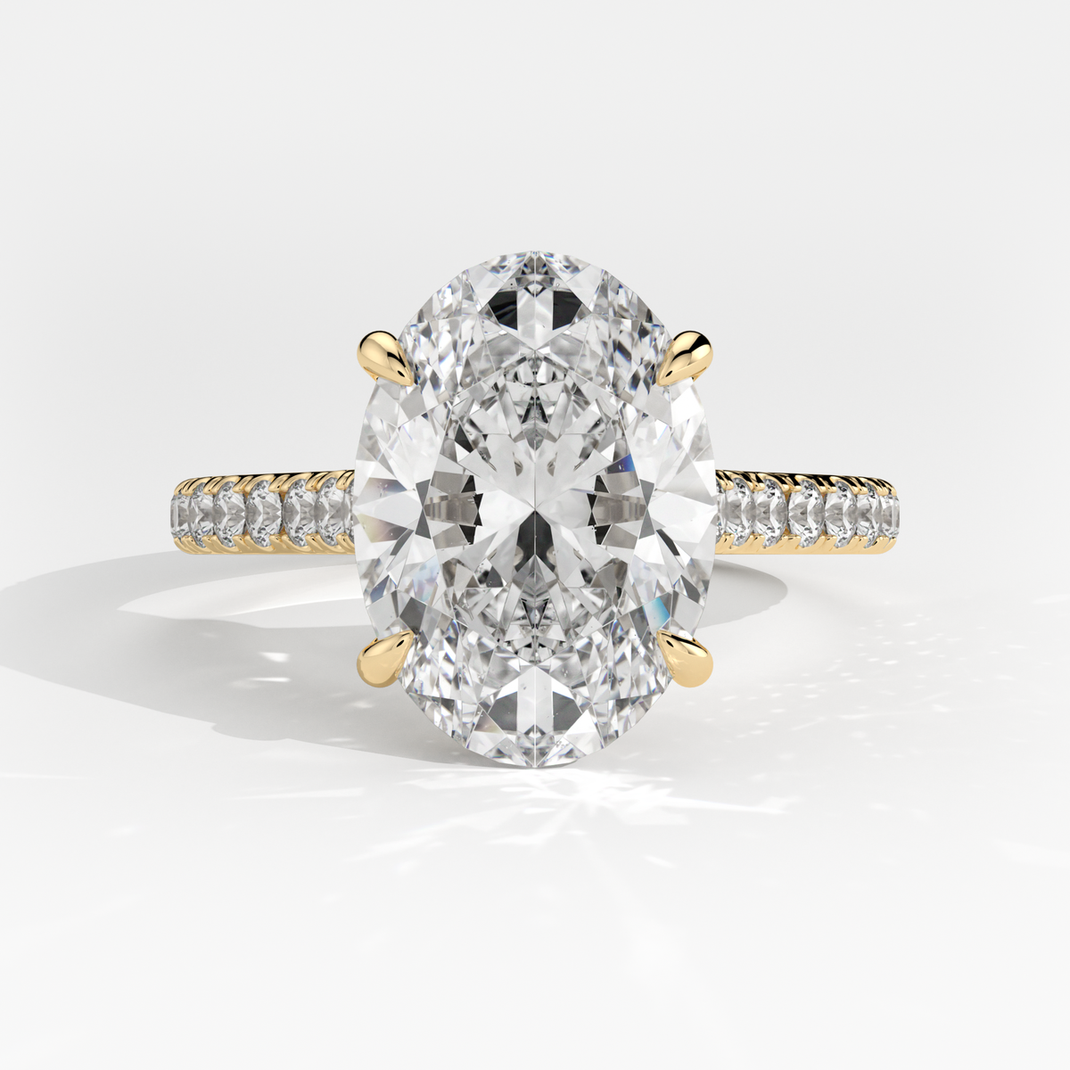 New-Aurora Oval 3ct 18YG