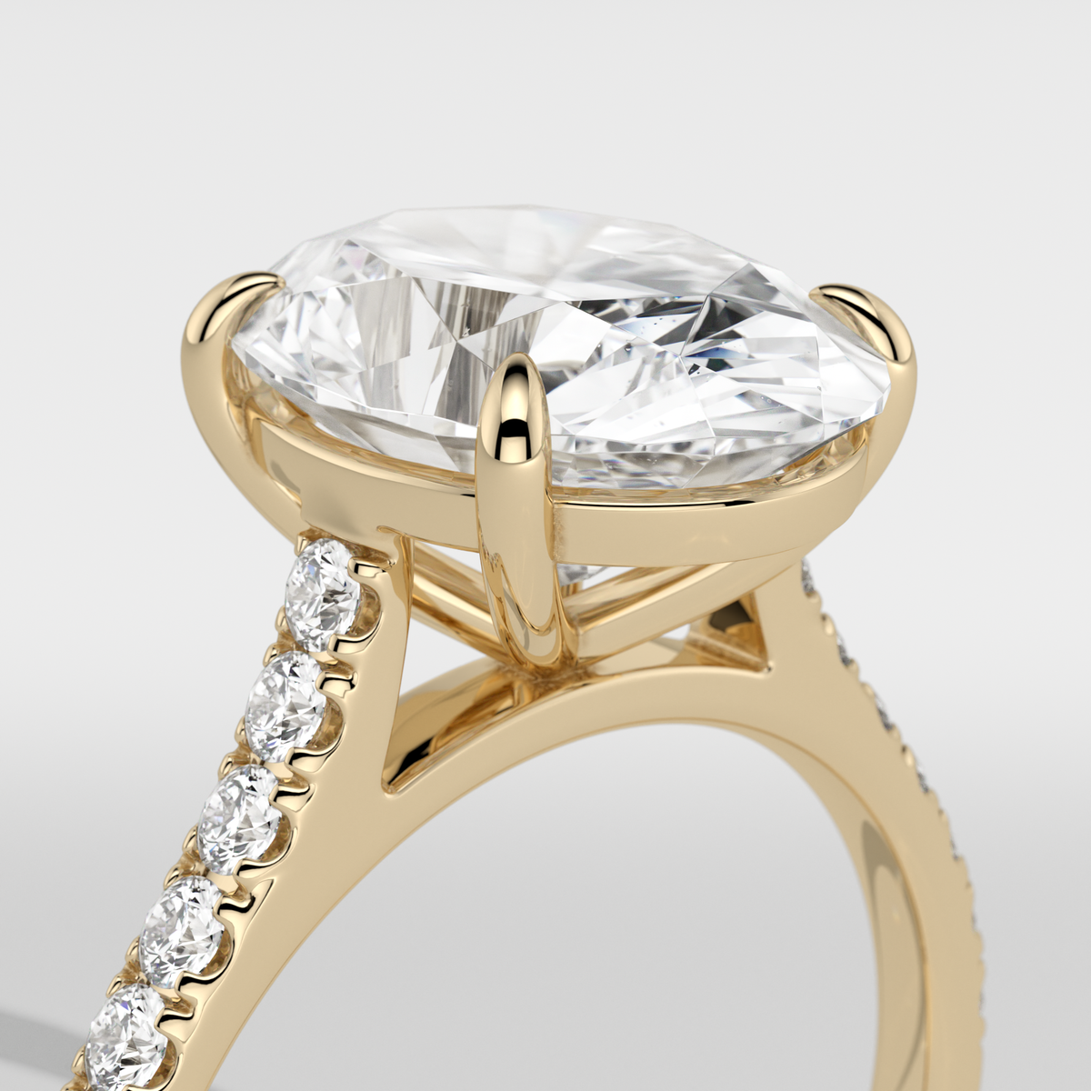 New-Aurora Oval 3ct 18YG