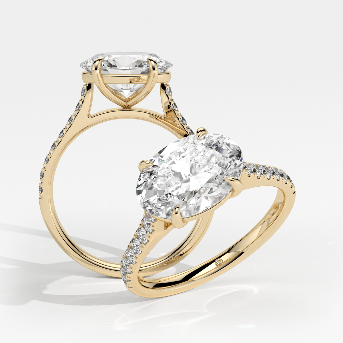 New-Aurora Oval Landscape 2ct 18YG