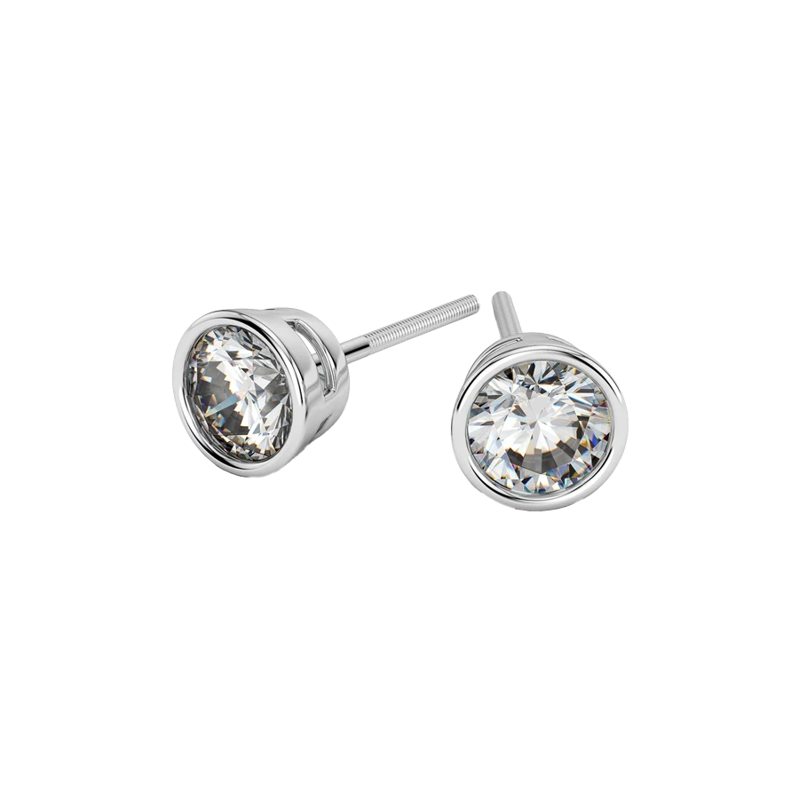 Beluna Diamond Stud Earrings • Platinum