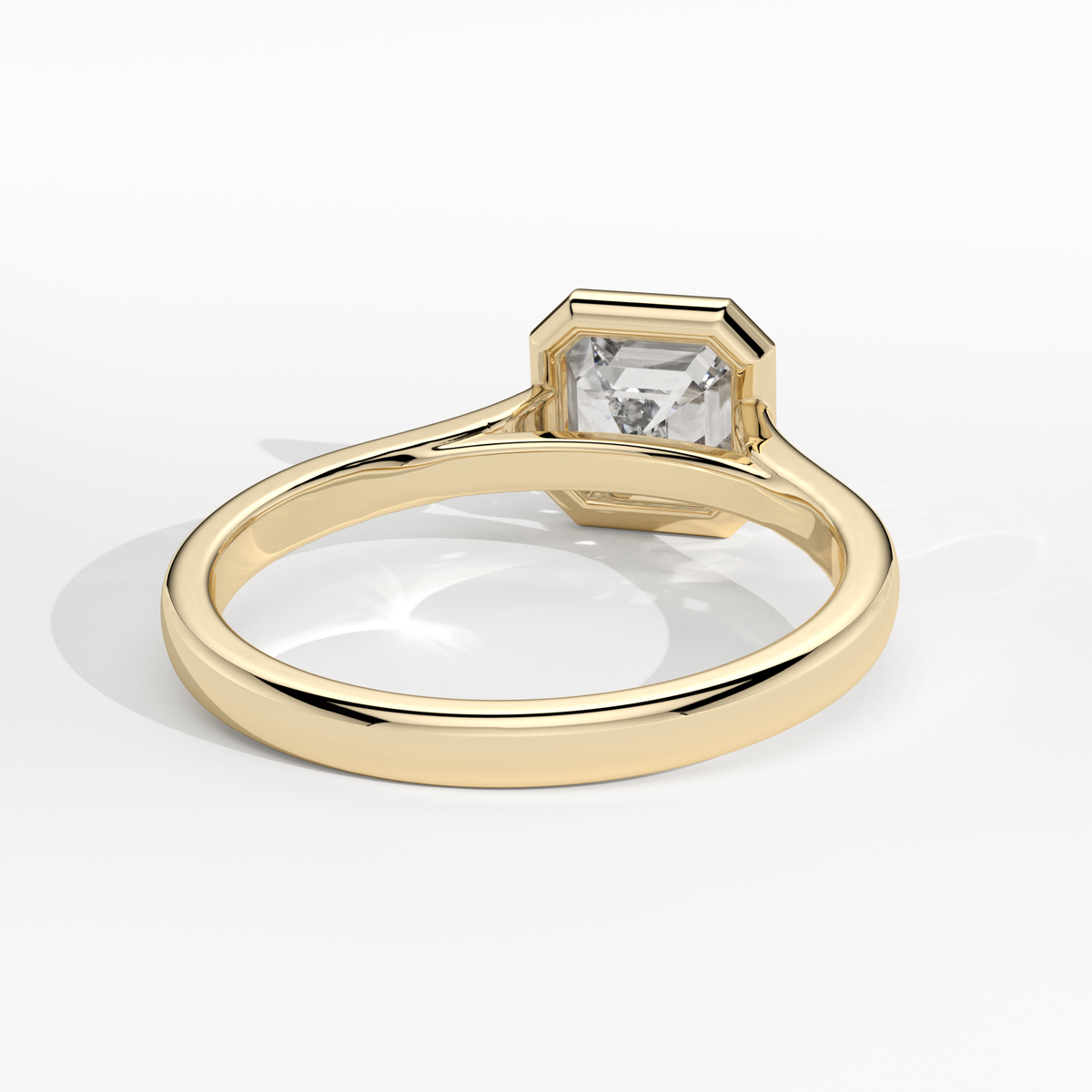 New-Bezel Asscher 1ct 18YG