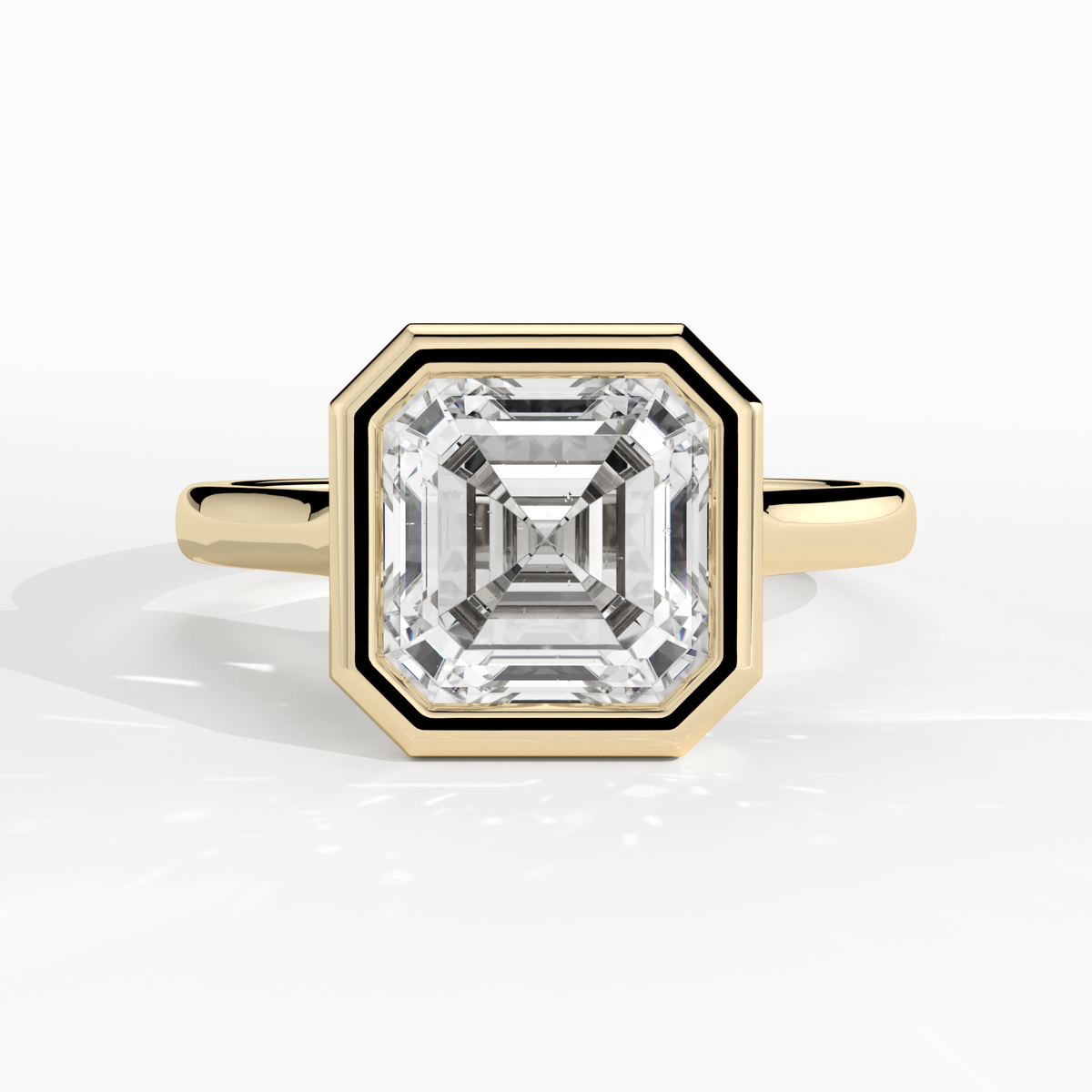 New-Bezel Asscher 2ct 18YG