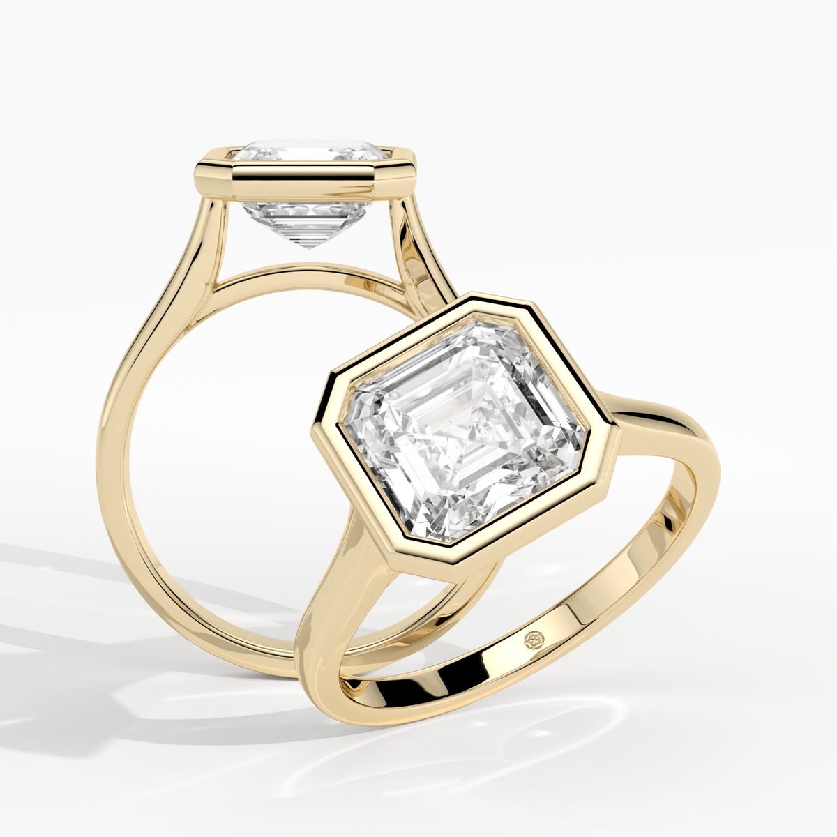 New-Bezel Asscher 2ct 18YG