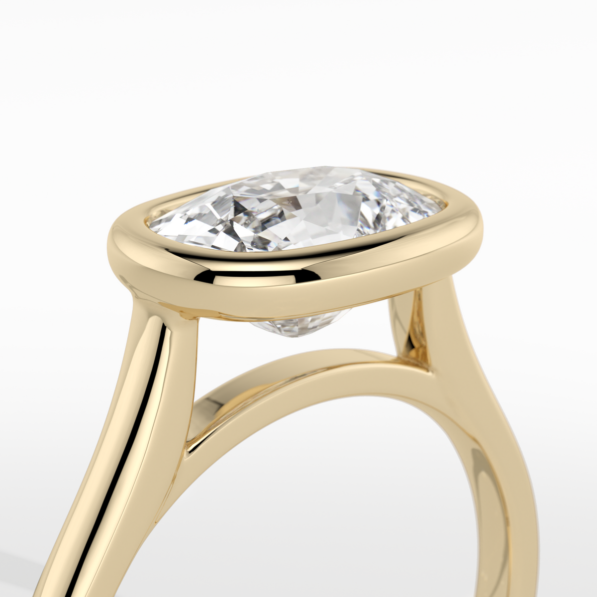 New-Bezel Cushion Landscape 2ct 18YG