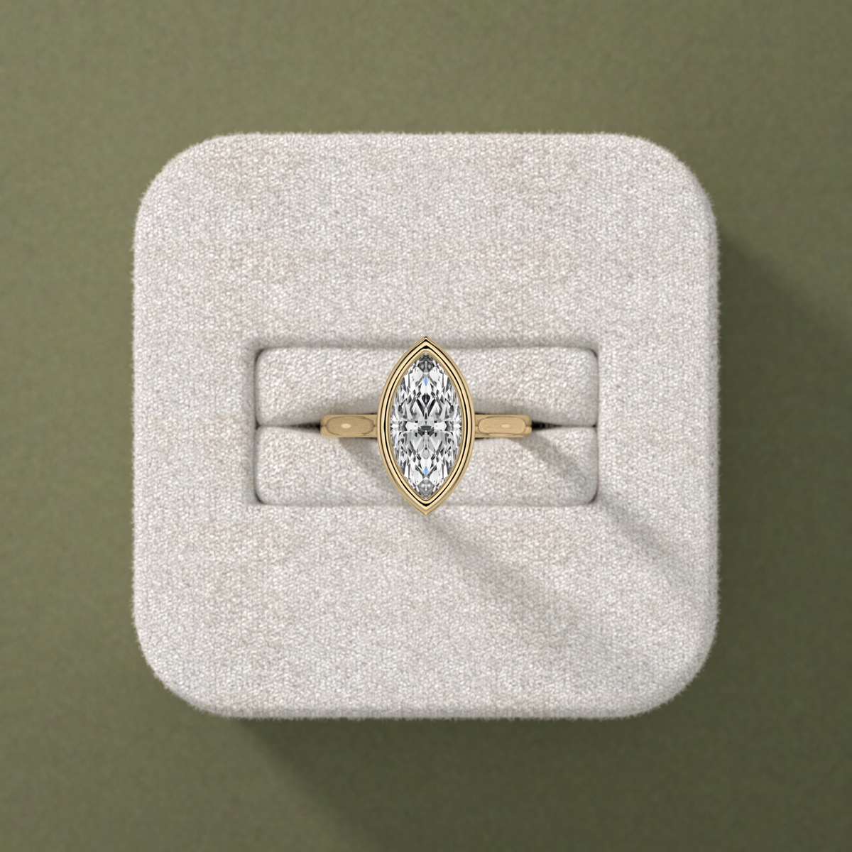 New-Bezel Marquise 2ct 18YG