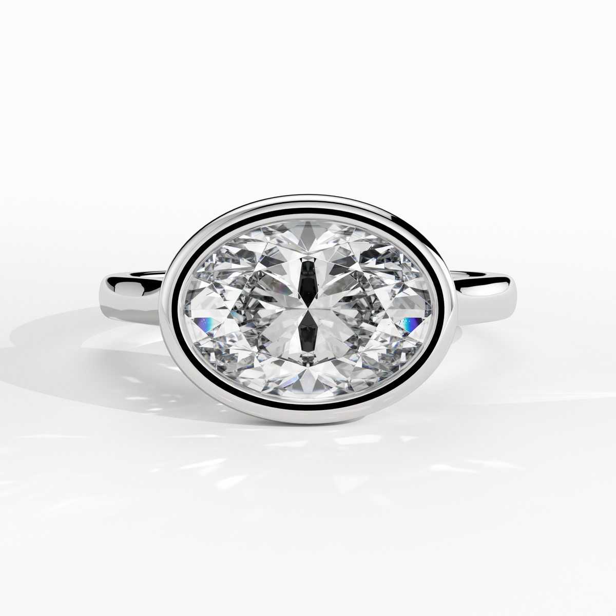 New-Bezel Oval Landscape 2ct PL