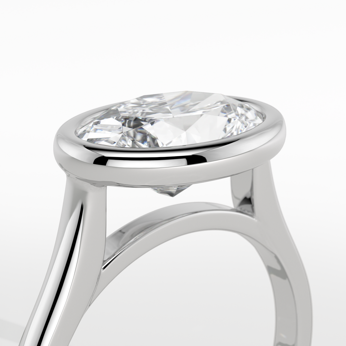 New-Bezel Oval Landscape 2ct PL