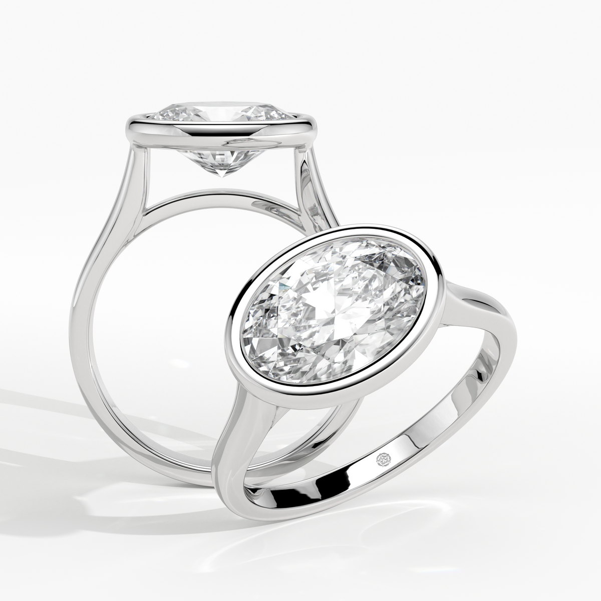 New-Bezel Oval Landscape 2ct PL
