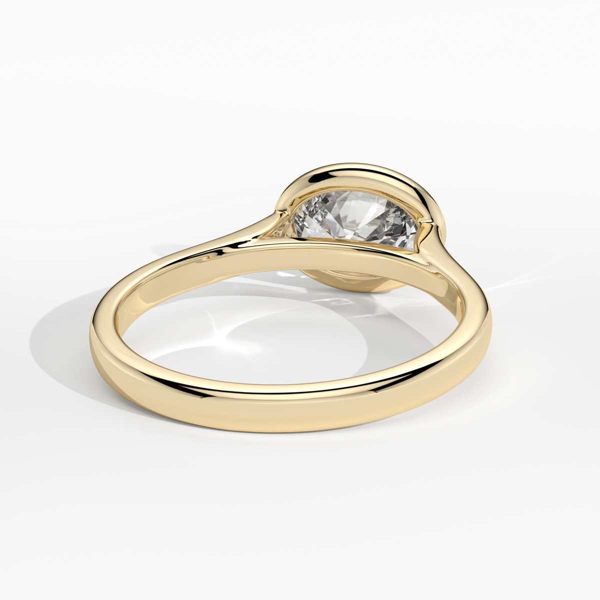 New-Bezel Oval Landscape 1ct 18YG