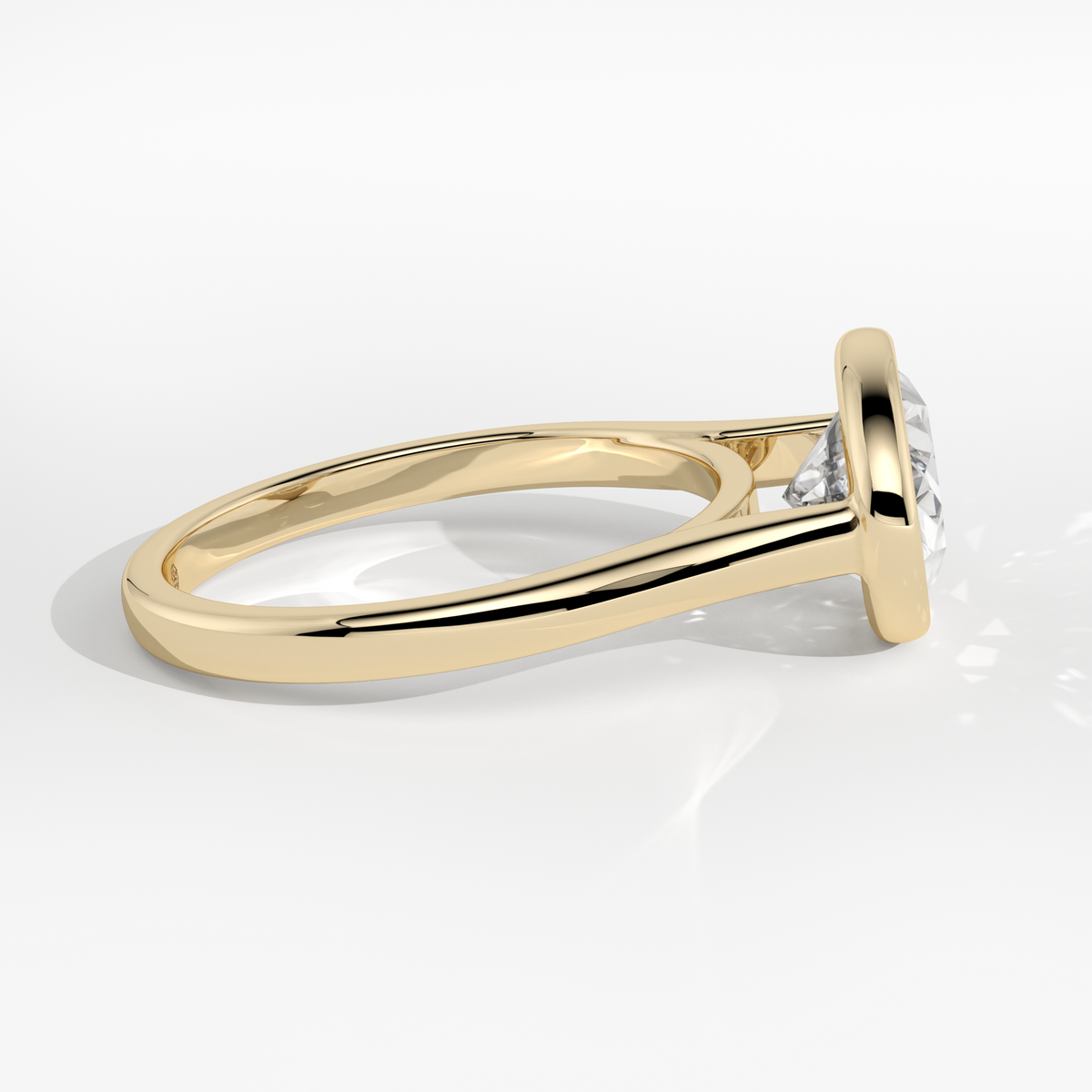 New-Bezel Oval Landscape 2ct 18YG
