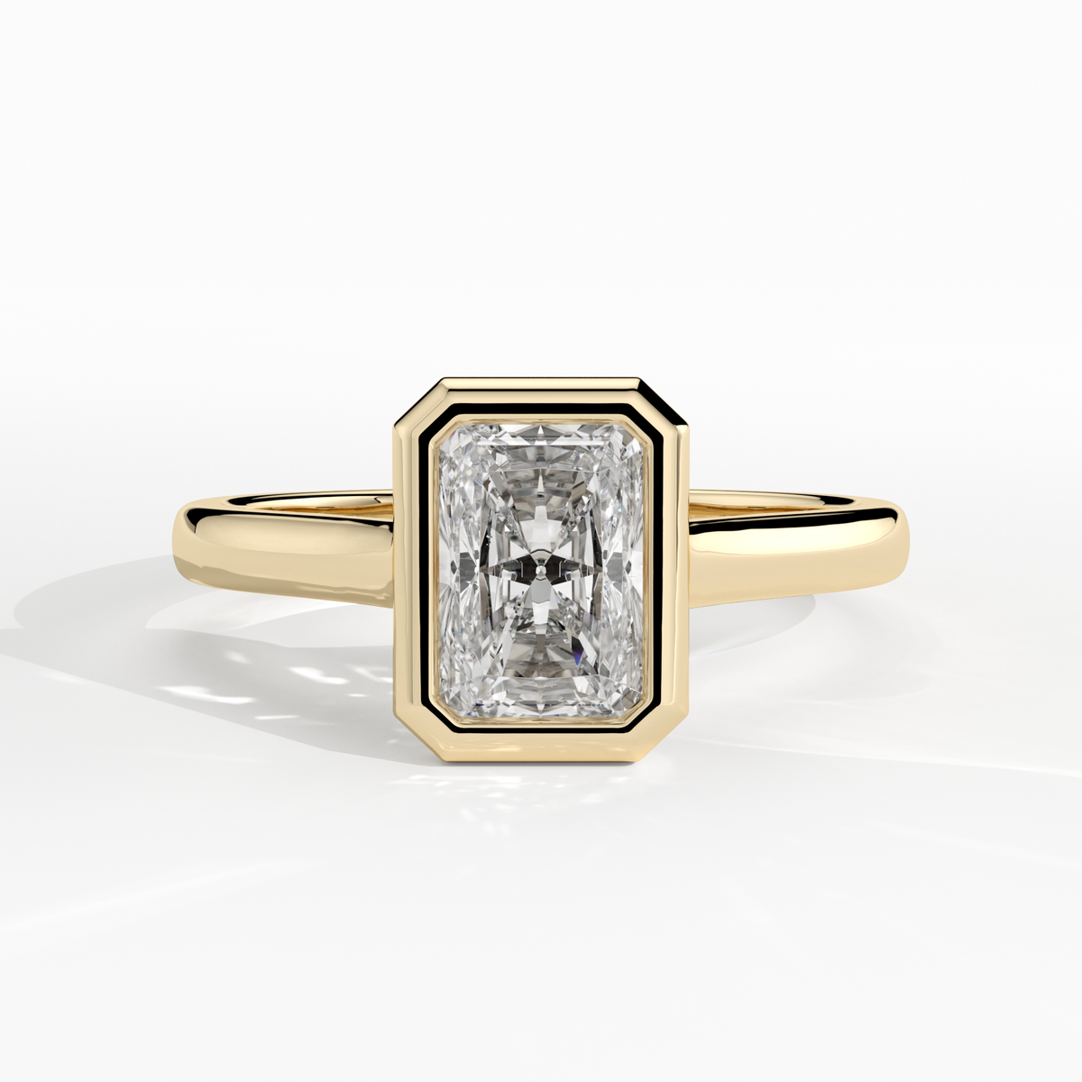New-Bezel Radiant 1ct 18YG