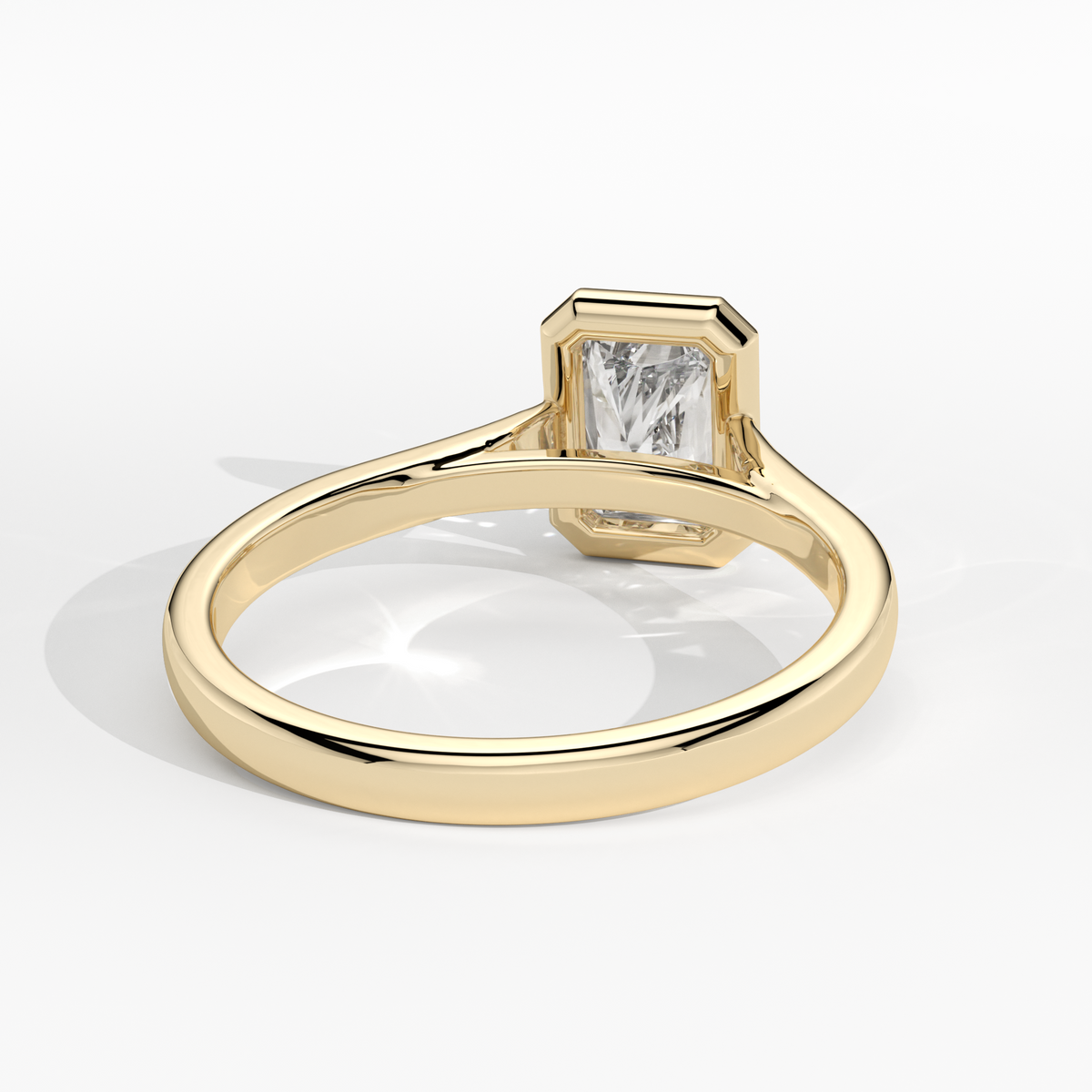 New-Bezel Radiant 1ct 18YG