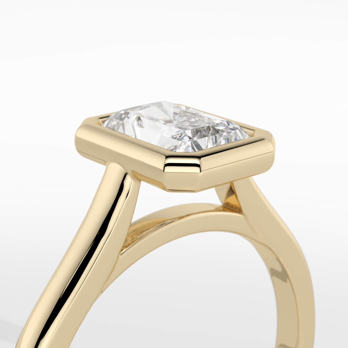New-Bezel Radiant 1ct 18YG