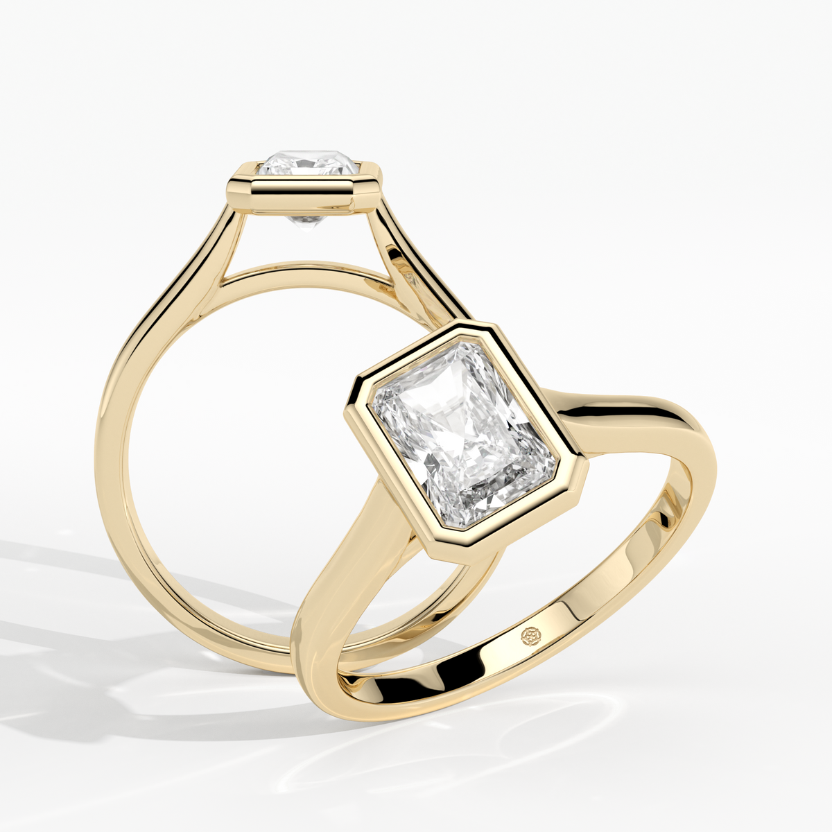 New-Bezel Radiant 1ct 18YG