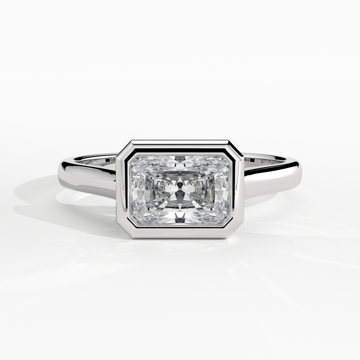 New-Bezel Radiant Landscape 1ct PL