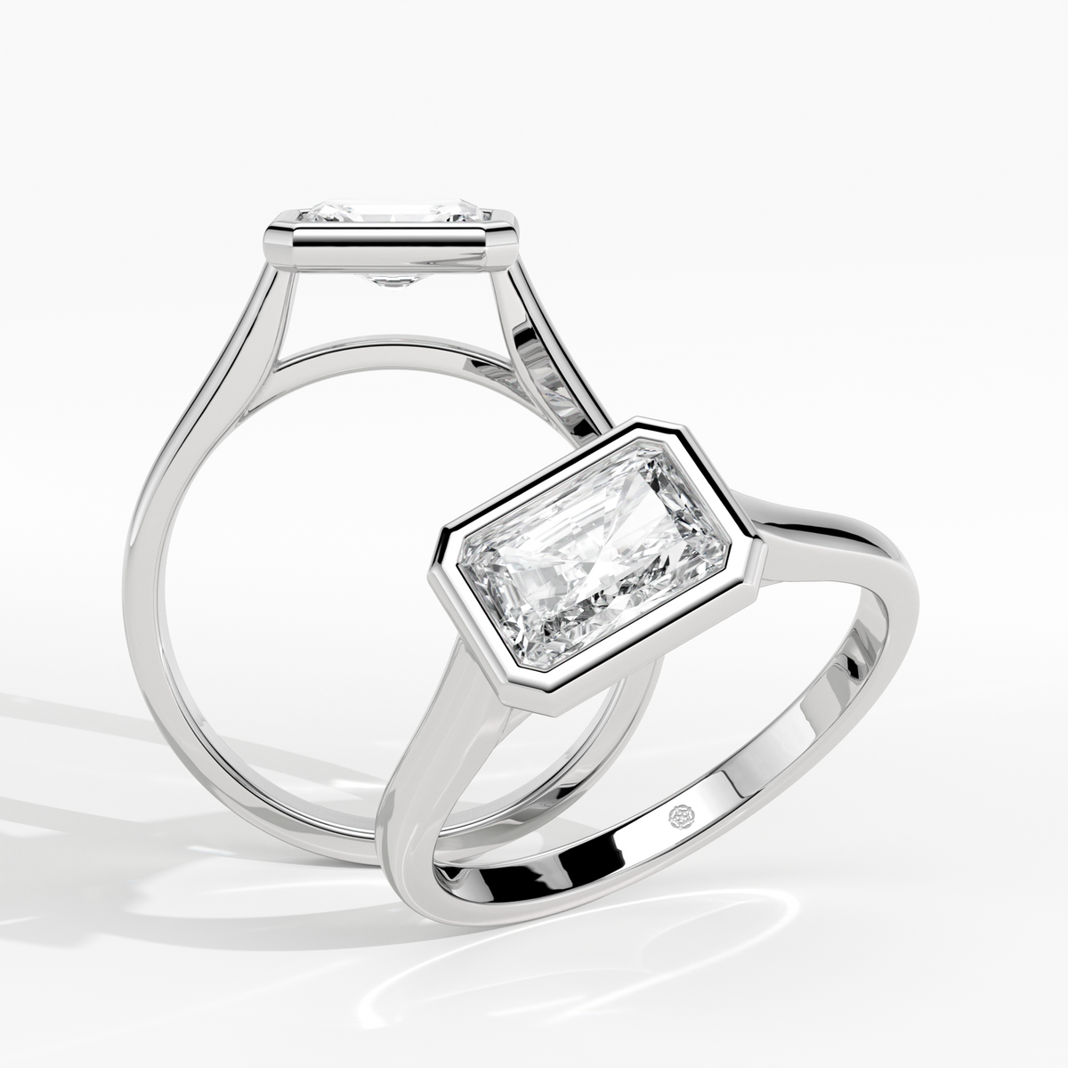 New-Bezel Radiant Landscape 1ct PL