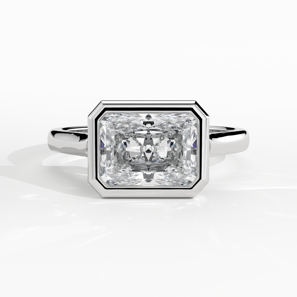 New-Bezel Radiant Landscape 2ct PL