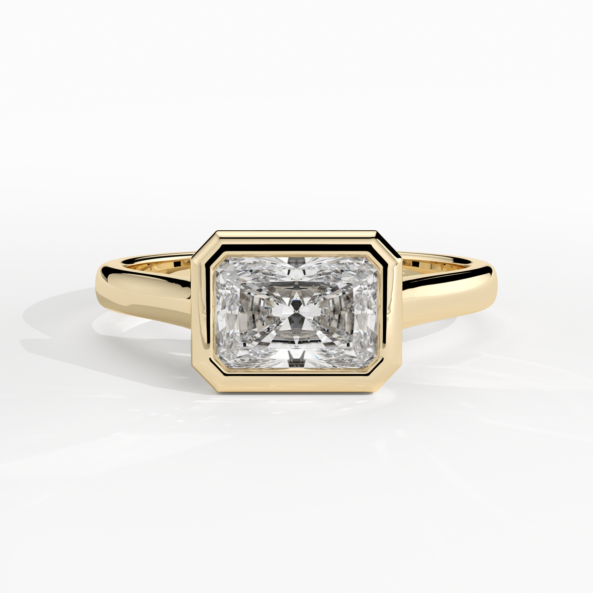 New-Bezel Radiant Landscape 1ct 18YG
