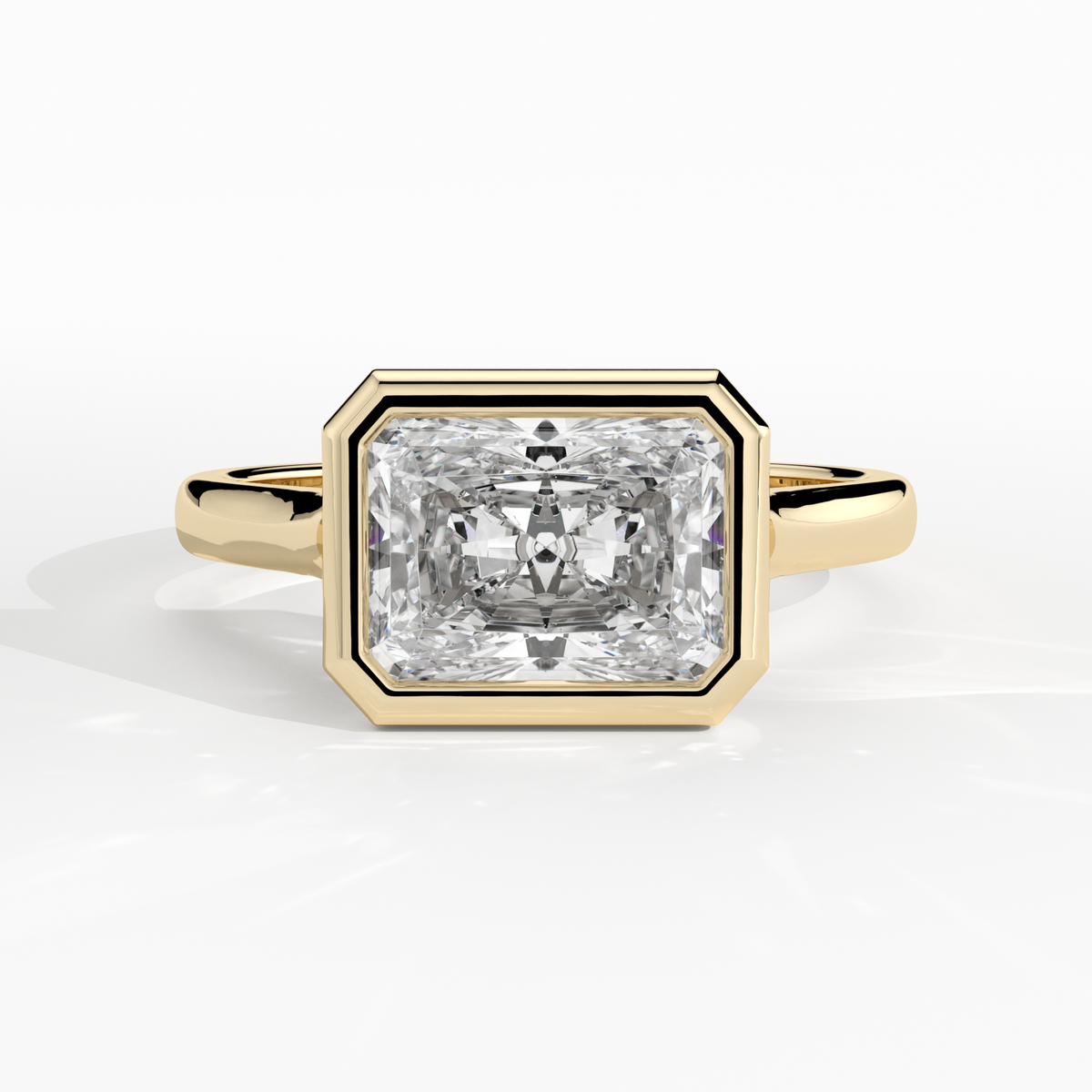 New-Bezel Radiant Landscape 2ct 18YG