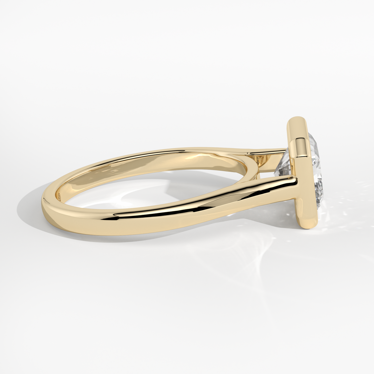 New-Bezel Radiant Landscape 2ct 18YG
