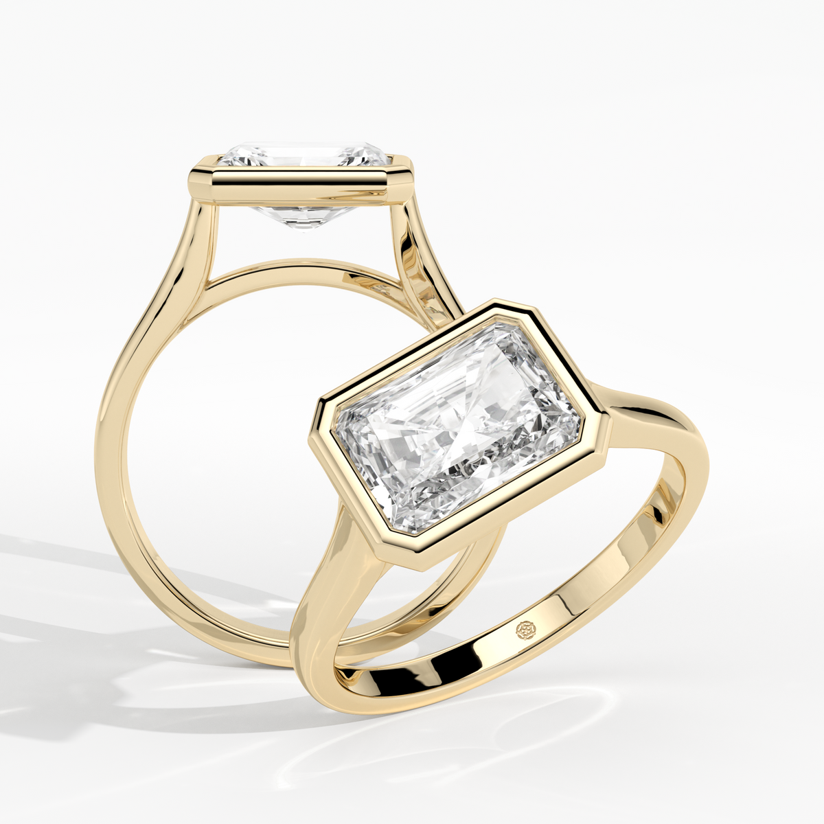 New-Bezel Radiant Landscape 2ct 18YG