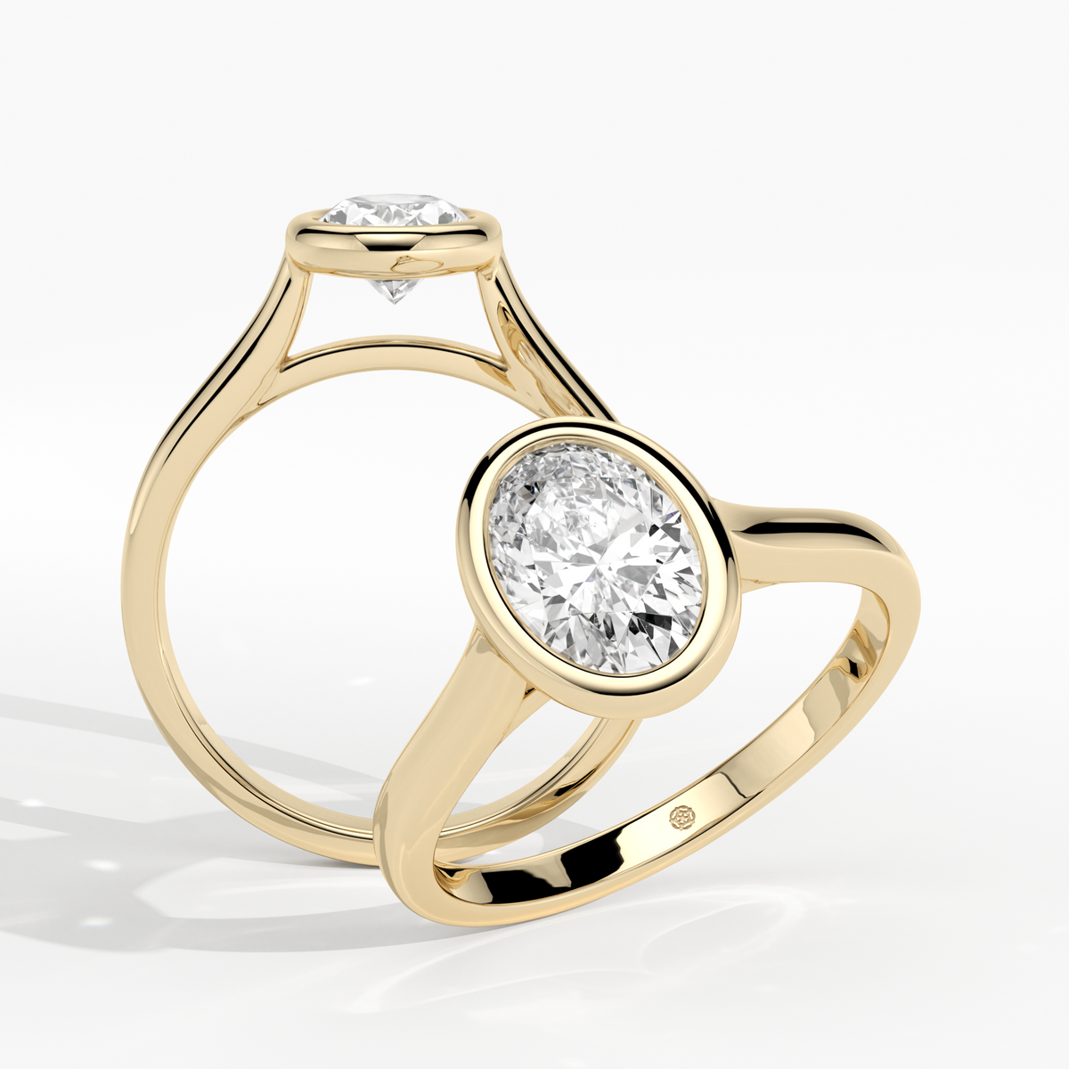 New-Bezel Oval 1ct 18YG